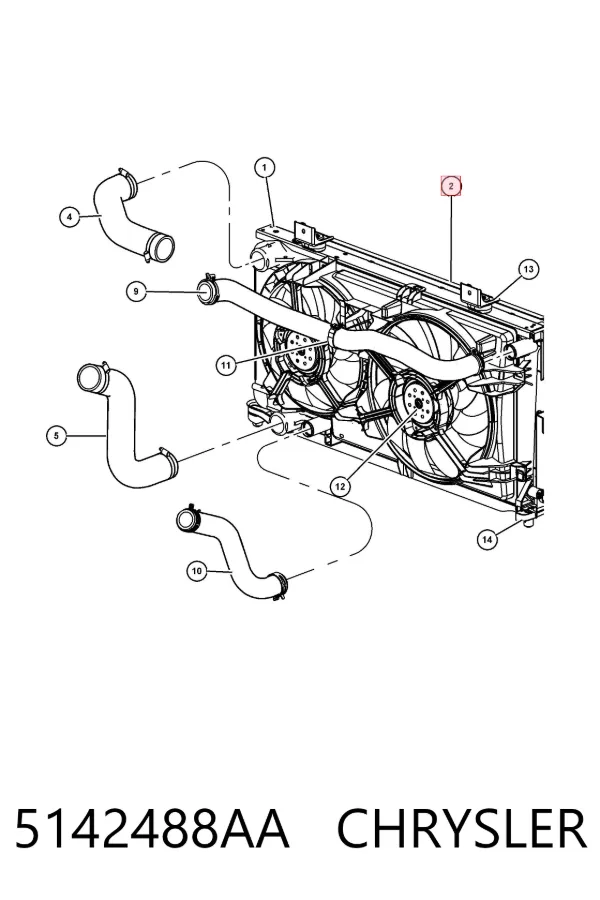 Radiador 5142488AA Chrysler