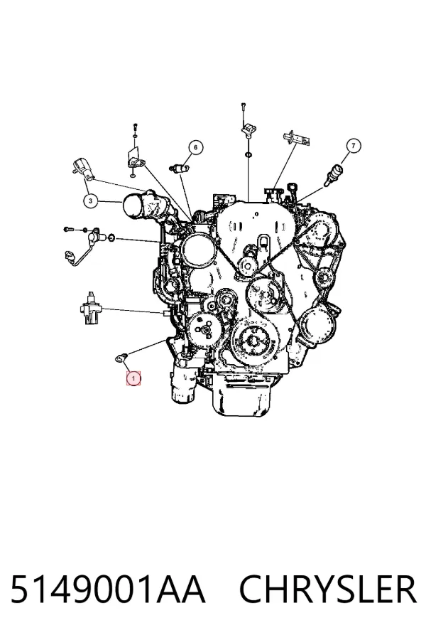 Sensor de presión de sobrealimentación 5149001AA Chrysler