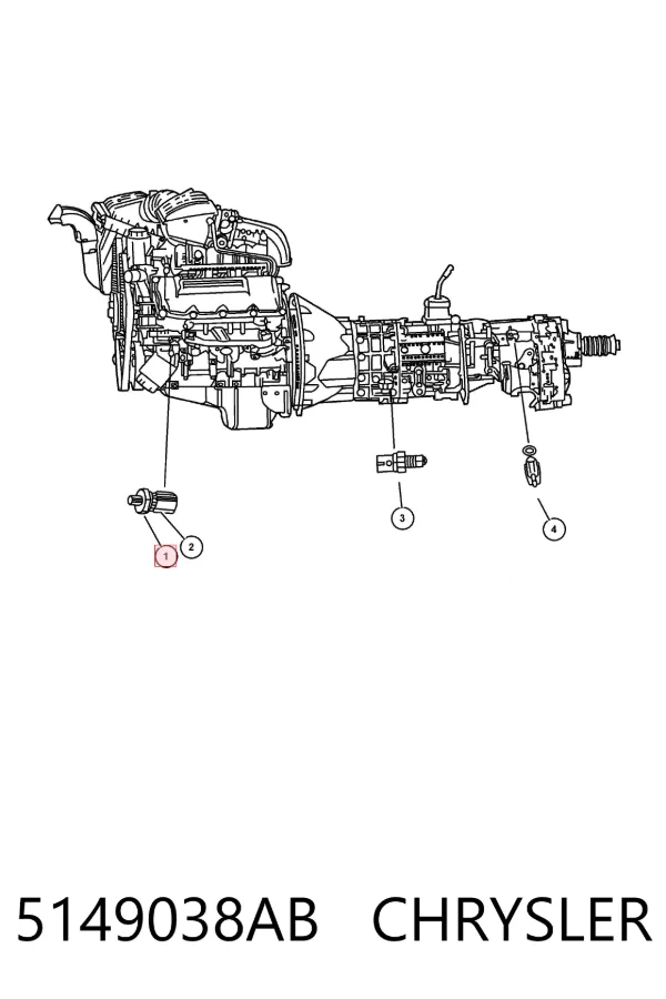 Sensor de presión de aceite 5149038AB Chrysler