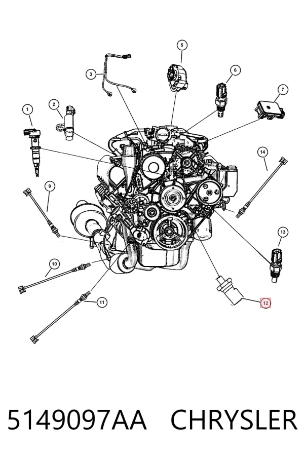 Sensor de presión de aceite 5149097AA Chrysler