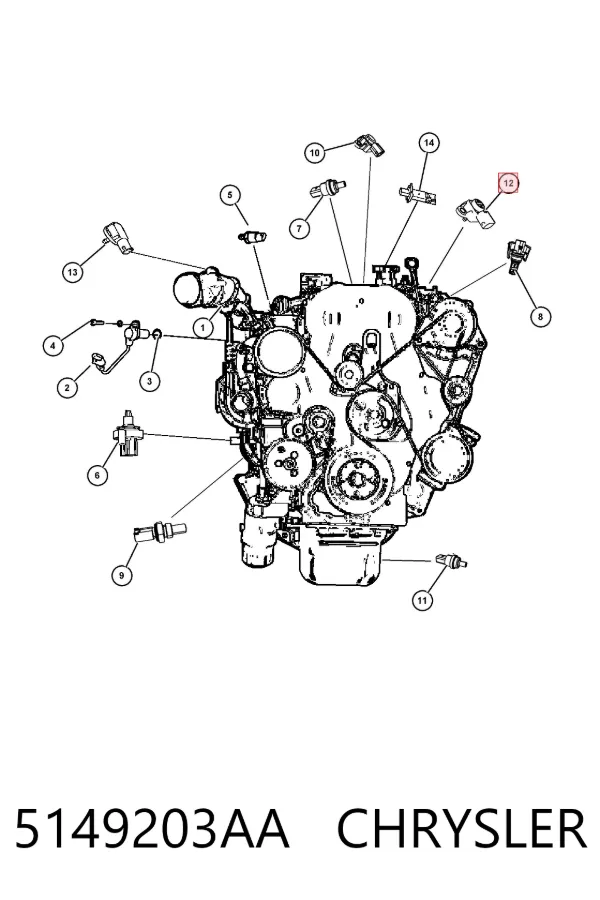Sensor de presión del colector de admisión 5149203AA Chrysler