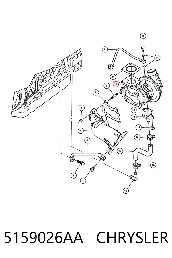 Turbocompresor 5159026AA Chrysler