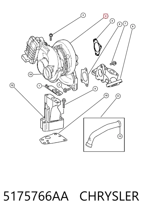 Turbocompresor 5175766AA Chrysler