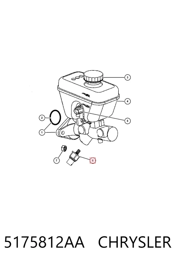 Sensor de presion gases de escape 5175812AA Chrysler