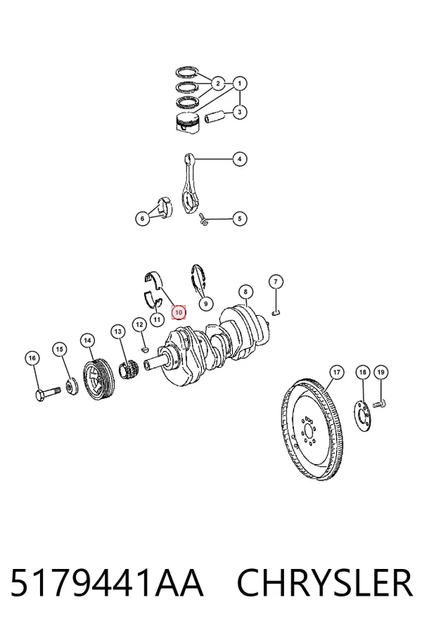 Juego de cojinetes de cigüeñal, estándar, STD A642033080152 Mercedes