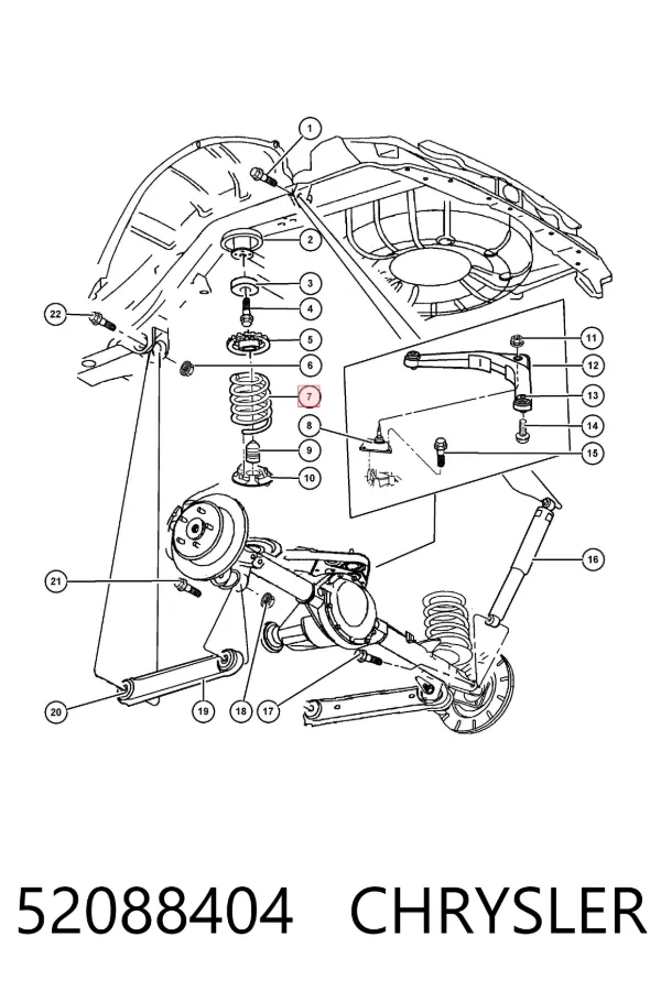 Muelle 52088404 Chrysler