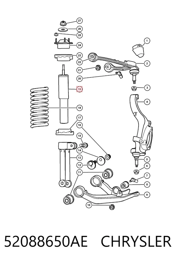 Amortiguador 52088650AE Chrysler