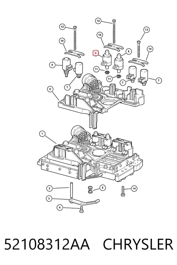 Solenoide de transmisión automática 52108312AA Chrysler