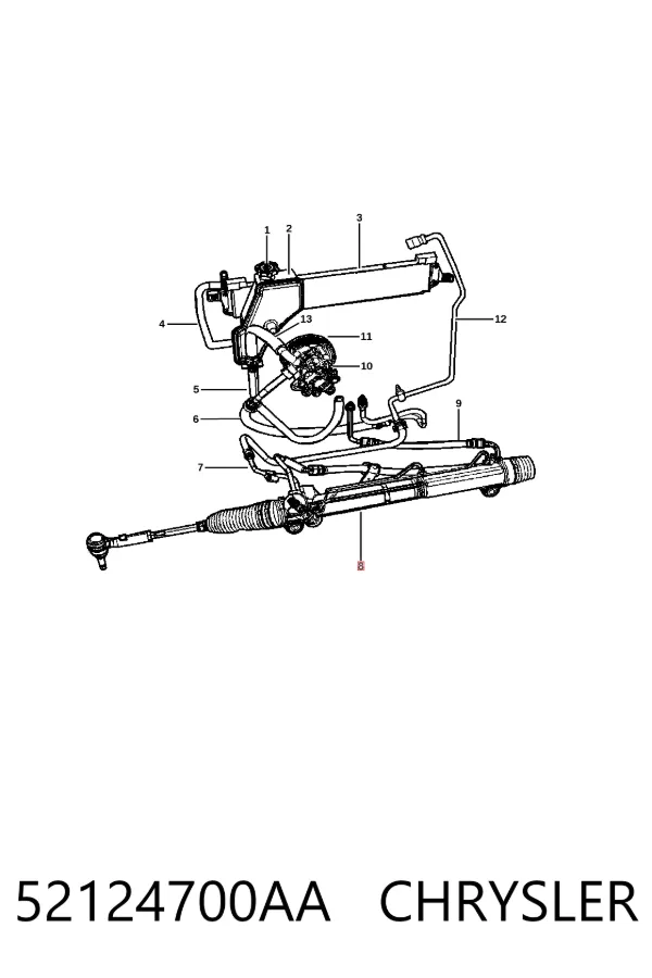 Cremallera de dirección 52124700AA Chrysler