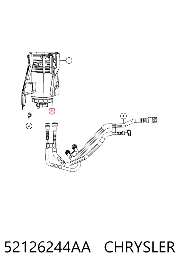 Filtro de combustible 52126244AA Chrysler