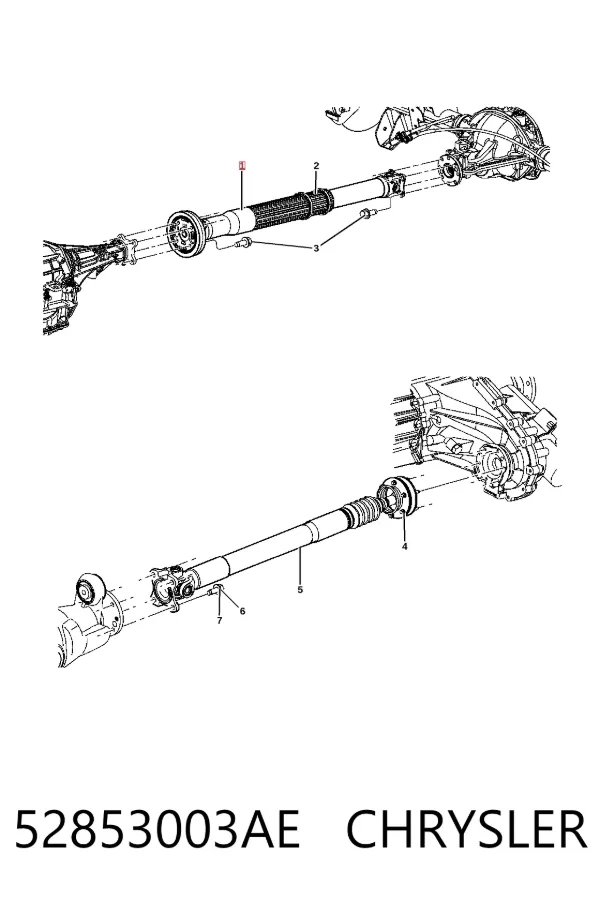 Cardán 52853003AE Chrysler