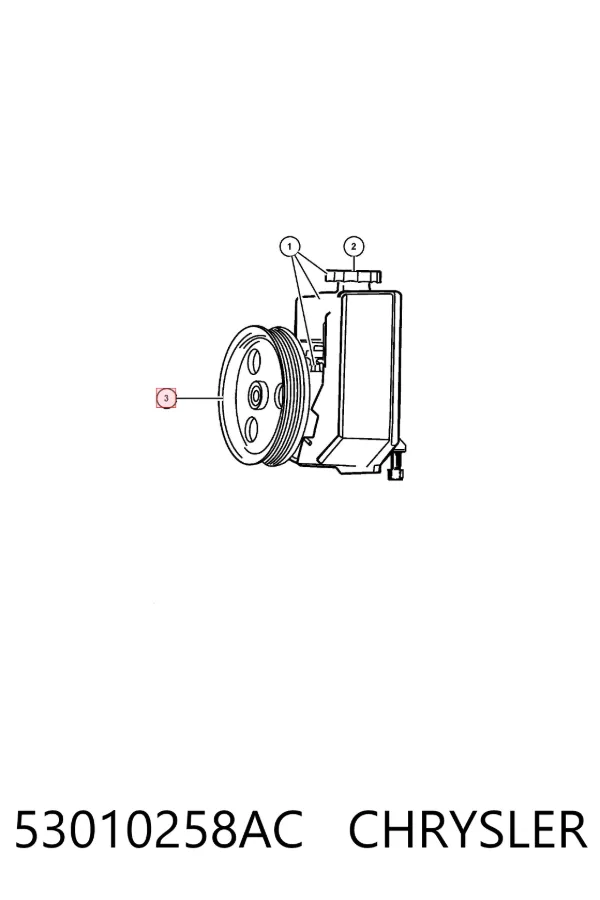 Polea de la bomba de dirección asistida 53010258AC Chrysler