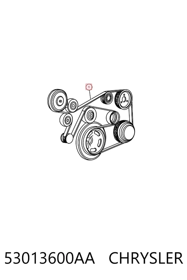 Correa de alternador 53013600AA Chrysler