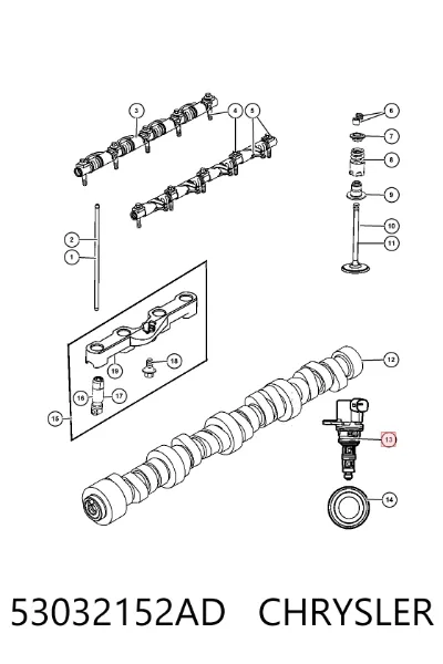Solenoide de transmisión automática CHRYSLER 53032152AD