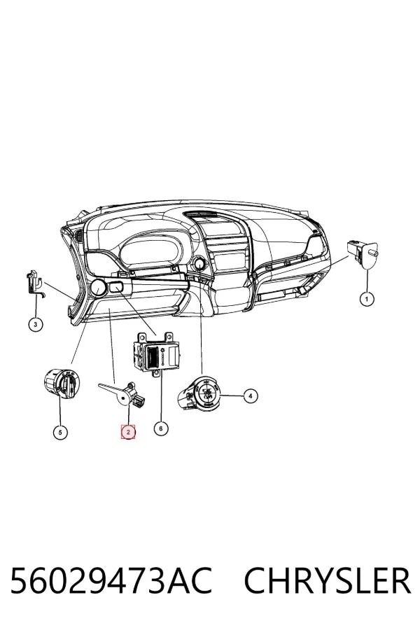 Interruptor de luz de freno 56029473AC Chrysler
