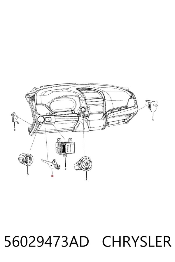 Interruptor de luz de freno 56029473AD Chrysler