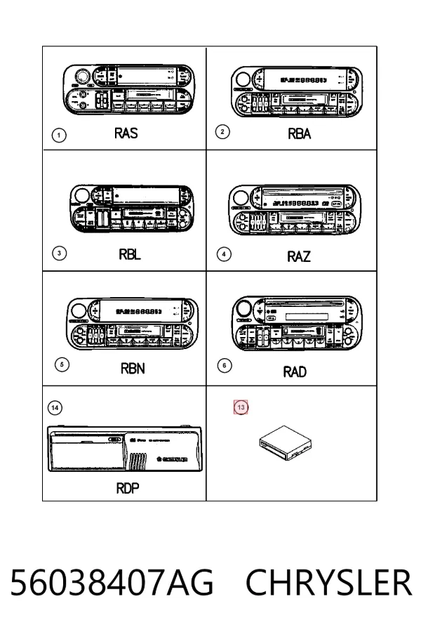 Amplificador de sonido del sistema de audio 56038407AG Chrysler