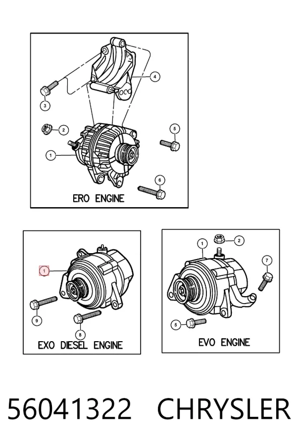 Alternador 56041322 Chrysler
