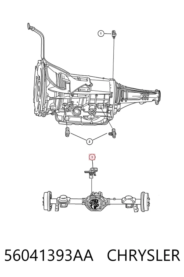 Sensor ABS trasero 56041393AA Chrysler