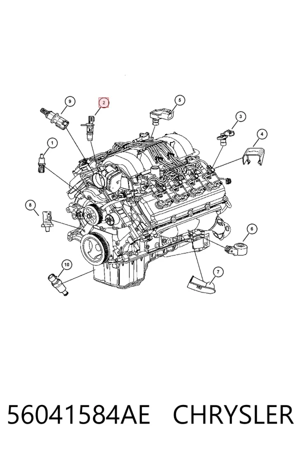 Sensor de árbol de levas 56041584AE Chrysler