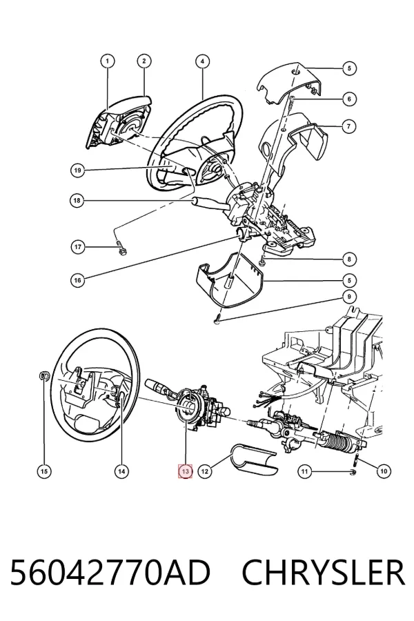Anillo AIRBAG 56042770AD Chrysler