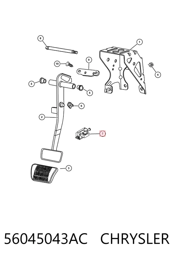 Interruptor de luz de freno 56045043AC Chrysler