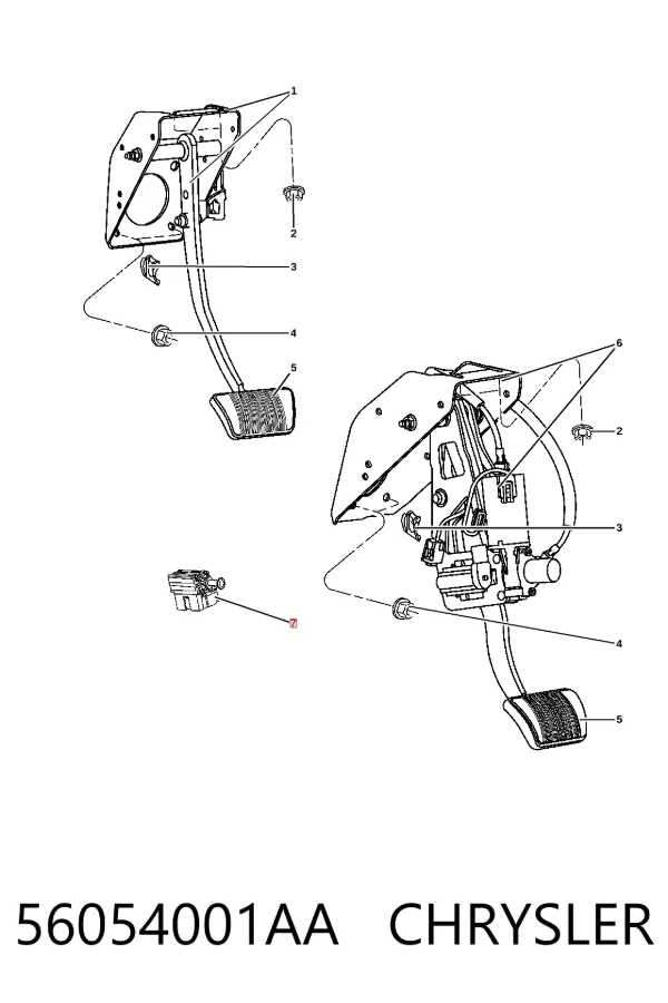 Interruptor de luz de freno 56054001AA Chrysler