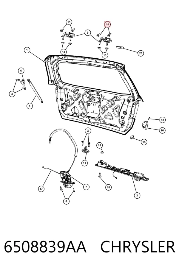  6508839AA Chrysler