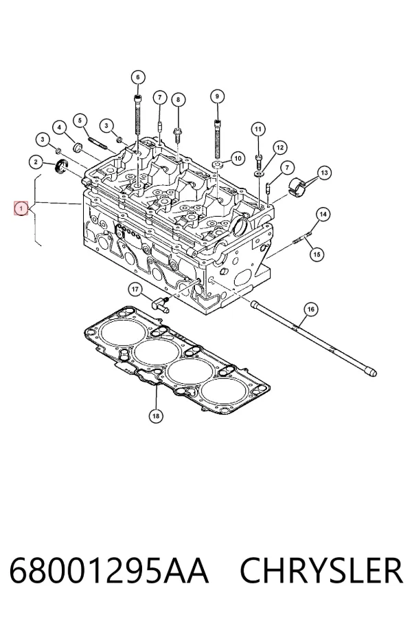 Culata 68001295AA Chrysler