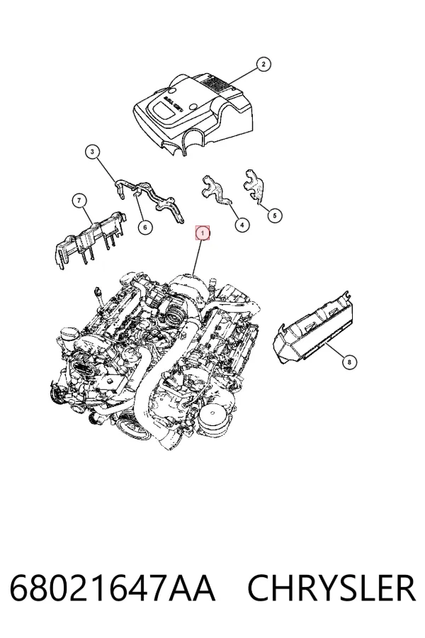 Motor completo 68021647AA Chrysler