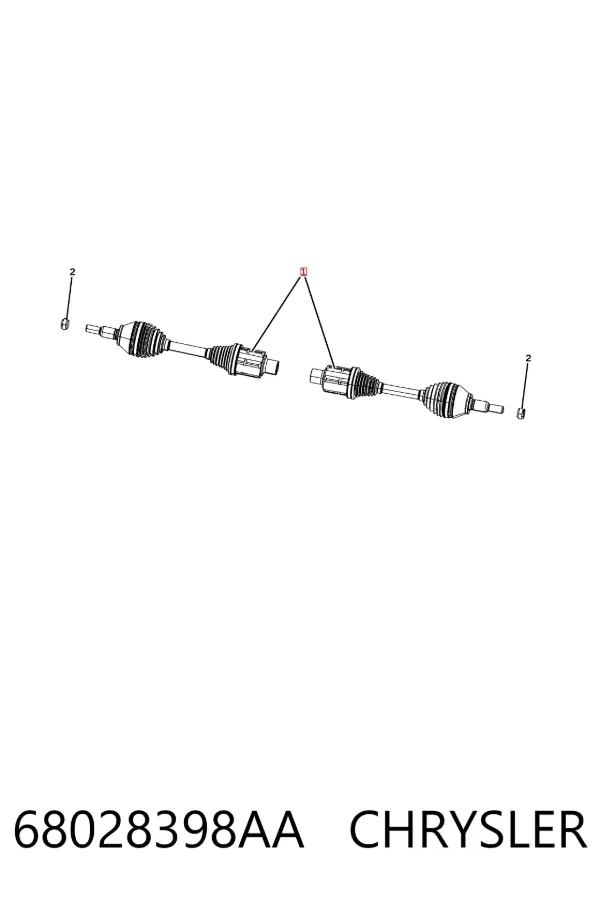 Semieje delantero 68028398AA Chrysler