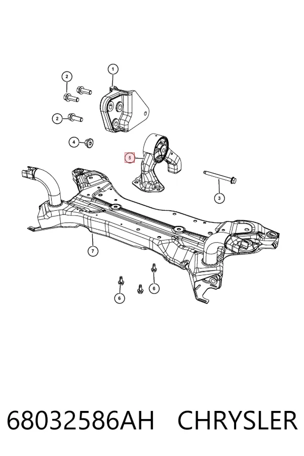 Soporte de motor trasero 68032586AH Chrysler