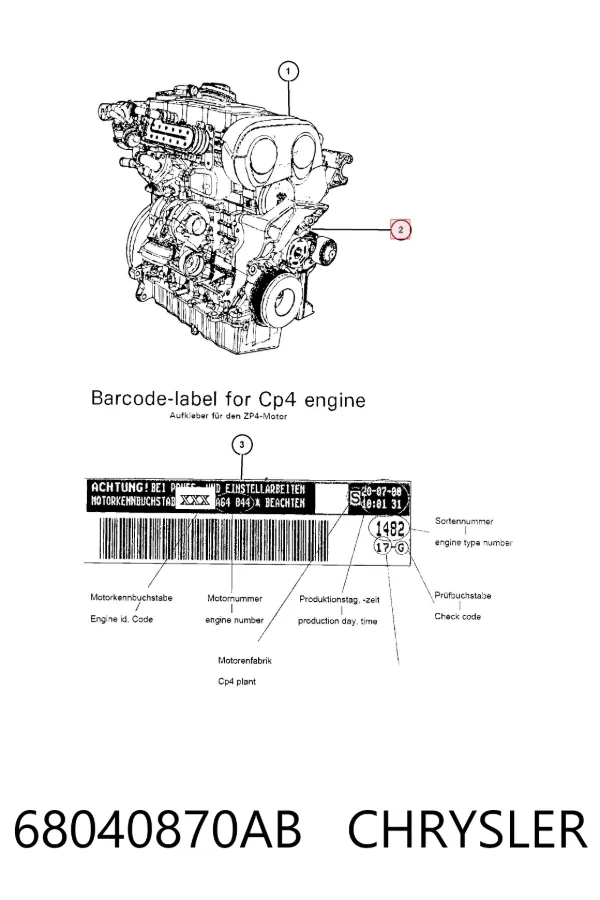 Motor completo 68040870AB Chrysler