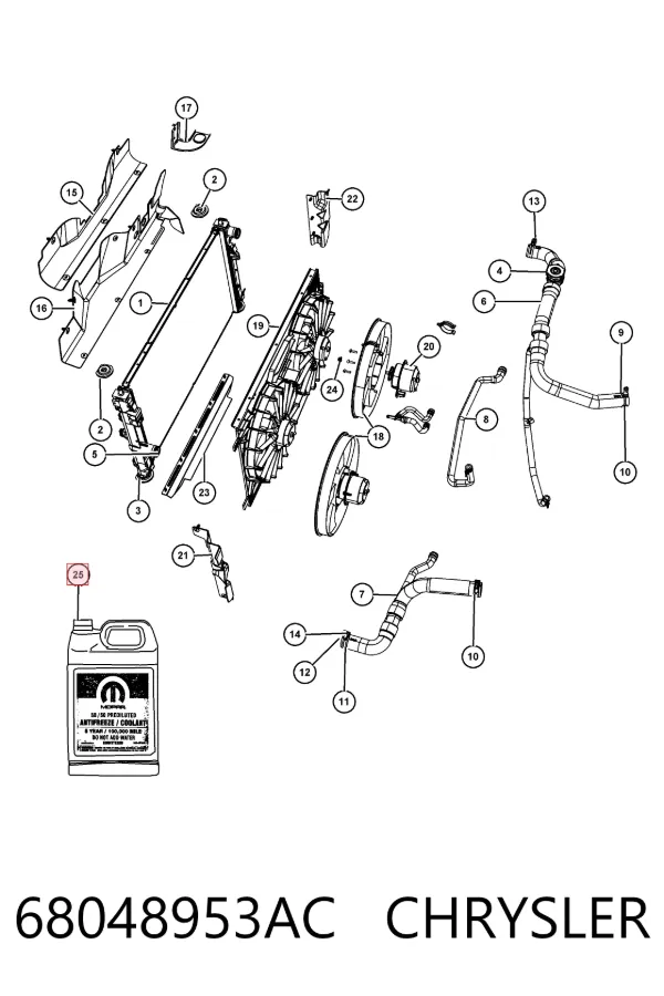 Liquido refrigerante 68048953AC Chrysler