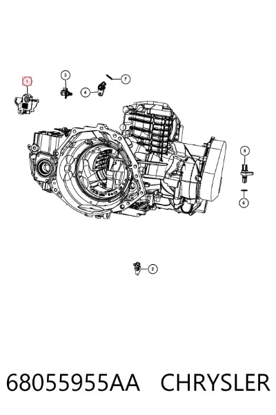 Sensor de posición del acelerador CHRYSLER 68055955AA