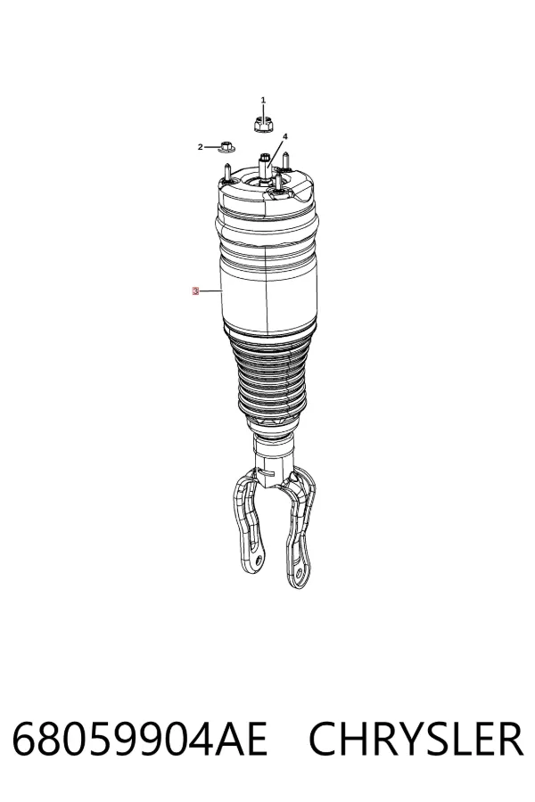 Amortiguador delantero derecho 68059904AE Chrysler