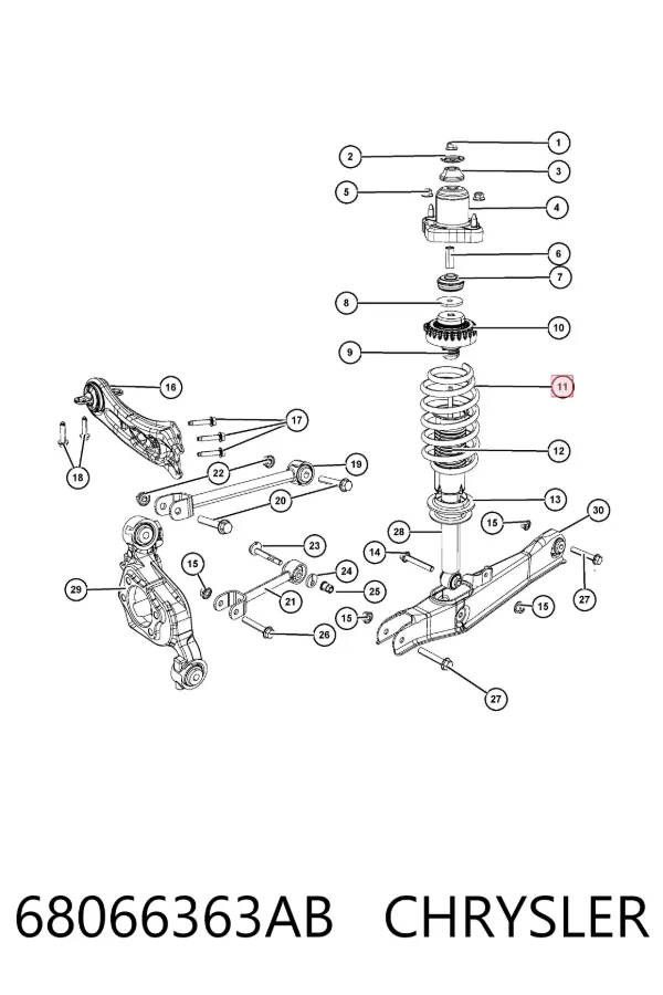Muelle 68066363AB Chrysler