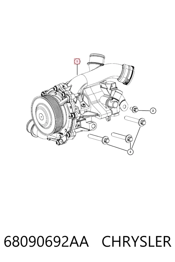 Bomba de agua K68090692AA Fiat/Alfa/Lancia