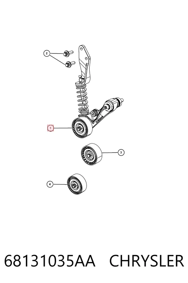 Tensor de correa poli V 68131035AA Chrysler