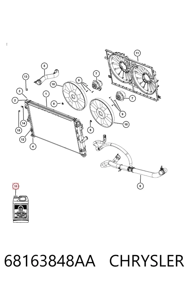 Liquido refrigerante 68163848AA Chrysler