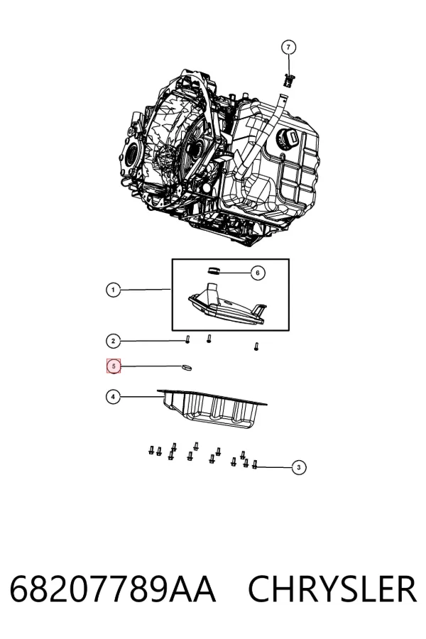Filtro de transmisión automática 68207789AA Chrysler