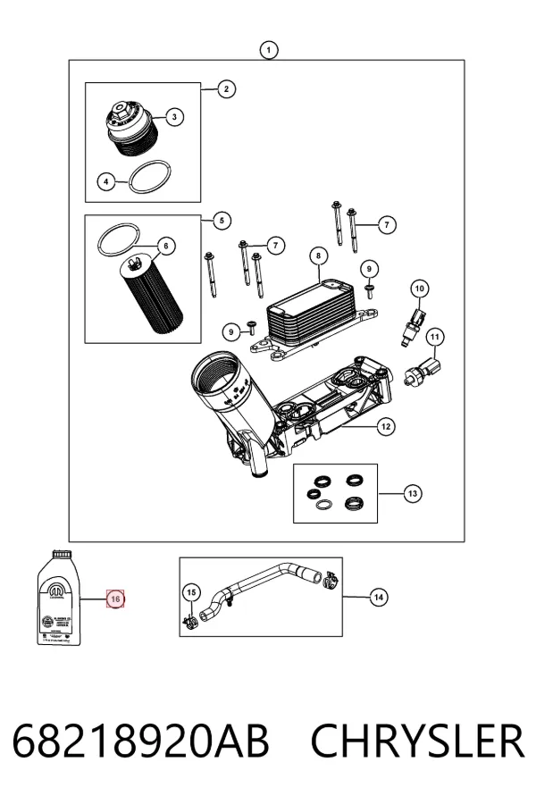 Aceite de motor 68218920AB Chrysler