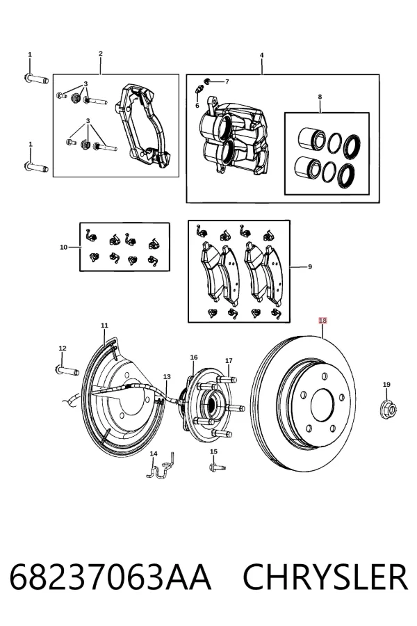 Disco de freno K68237063AB Fiat/Alfa/Lancia