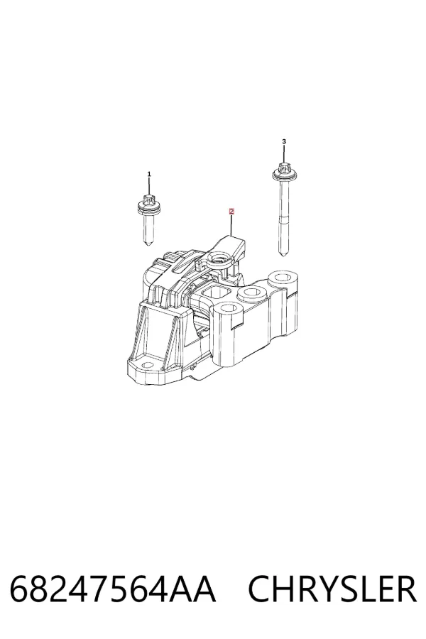 Soporte de motor derecho 68247564AA Chrysler