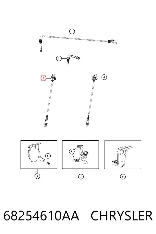Sensor de oxígeno previo al catalizador 68254610AA Chrysler