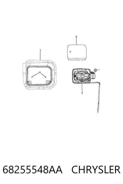 Tapa del depósito de combustible CHRYSLER 68255548AA
