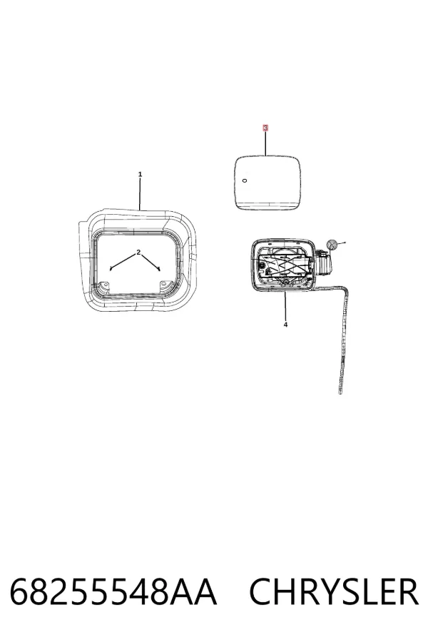 Tapa de la gasolina 68255548AA Chrysler