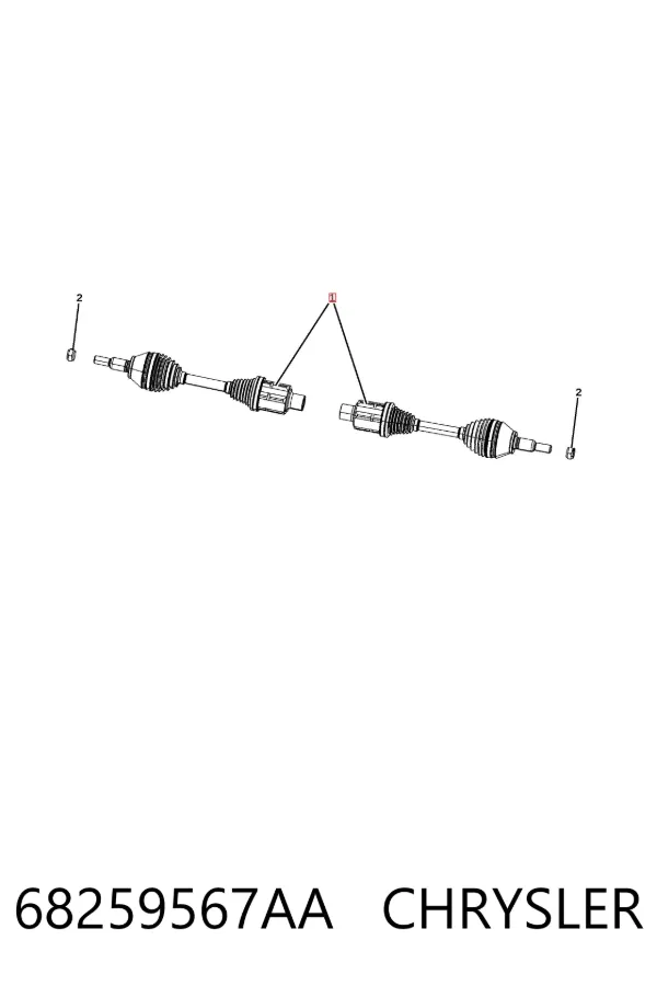 Semieje delantero 68259567AA Chrysler