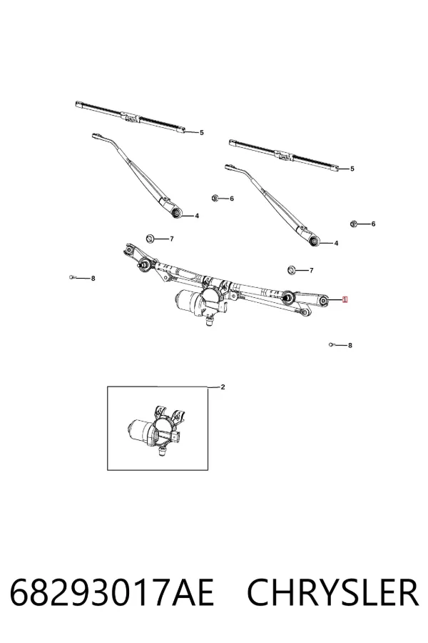 Conjunto de barra de dirección 68293017AE Chrysler