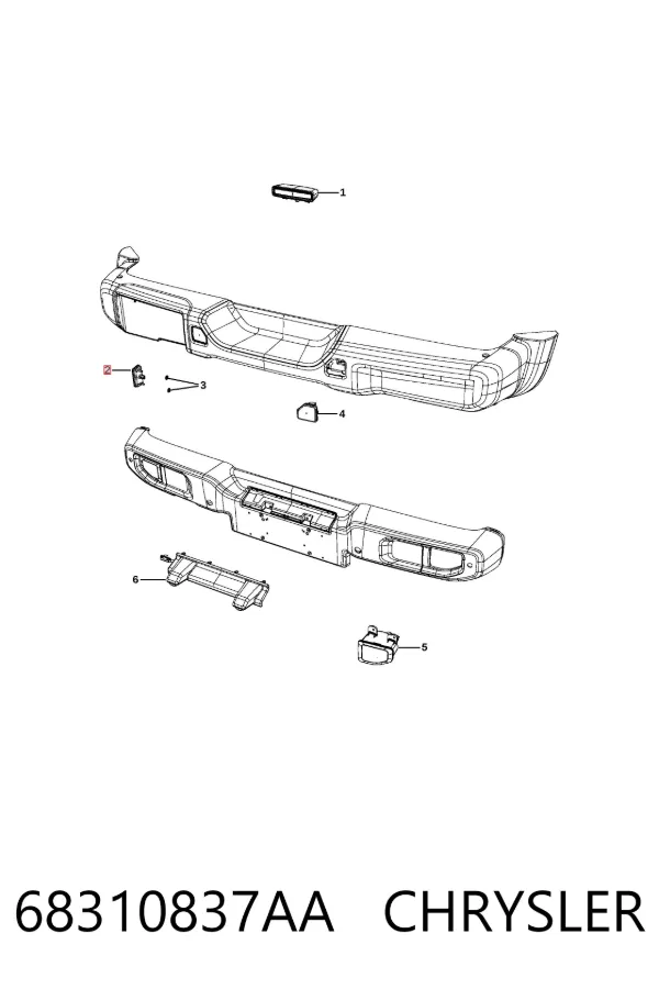 Luz matricula 68310837AA Chrysler
